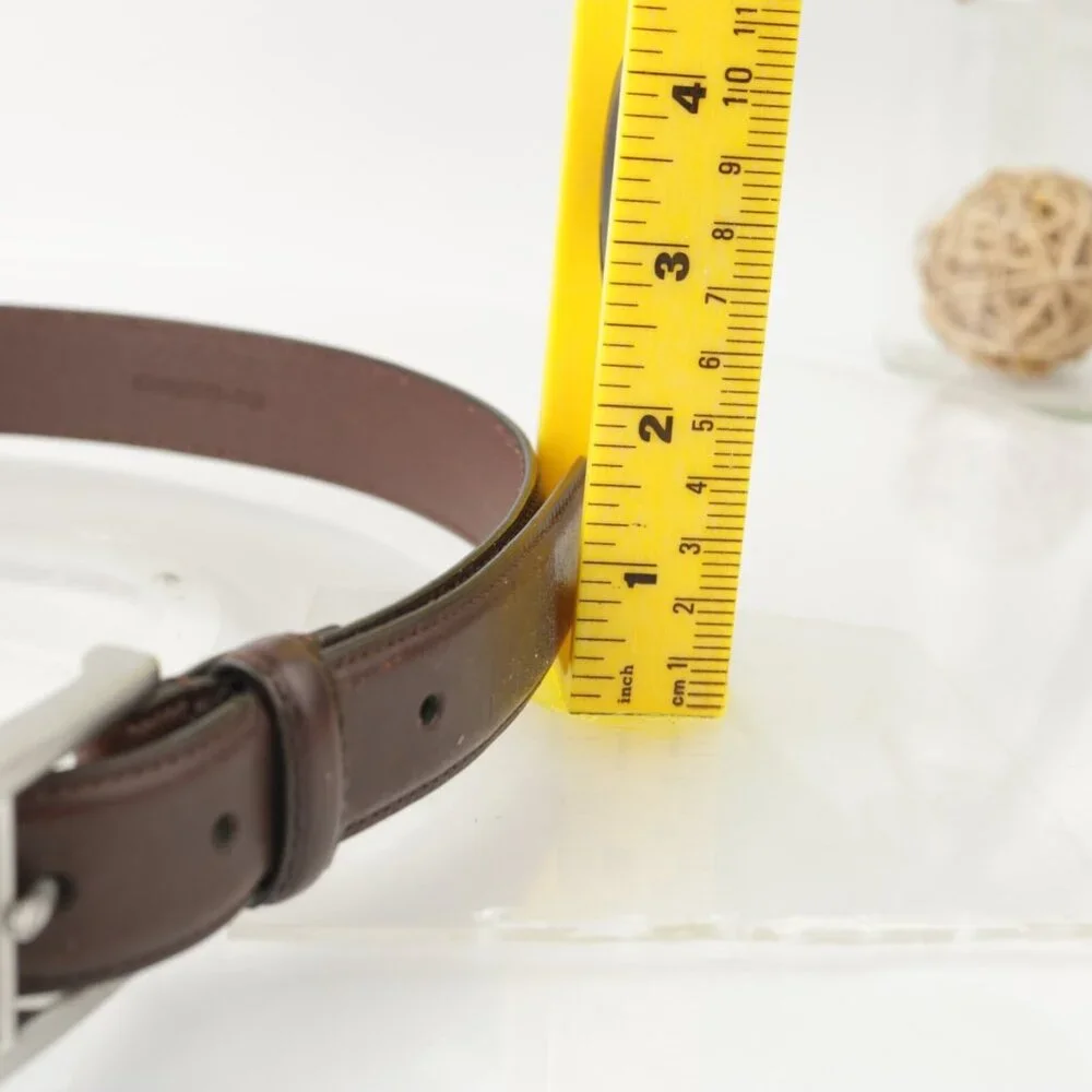 LRL Ralph Lauren Mens Belt Size 32 Brown Leather Adjustable Classic Business - Picture 6 of 12
